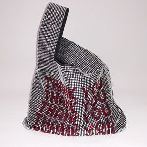 Mini rhinestone Thank You bag.